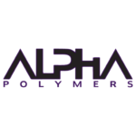 Alpha polymers logo with white background